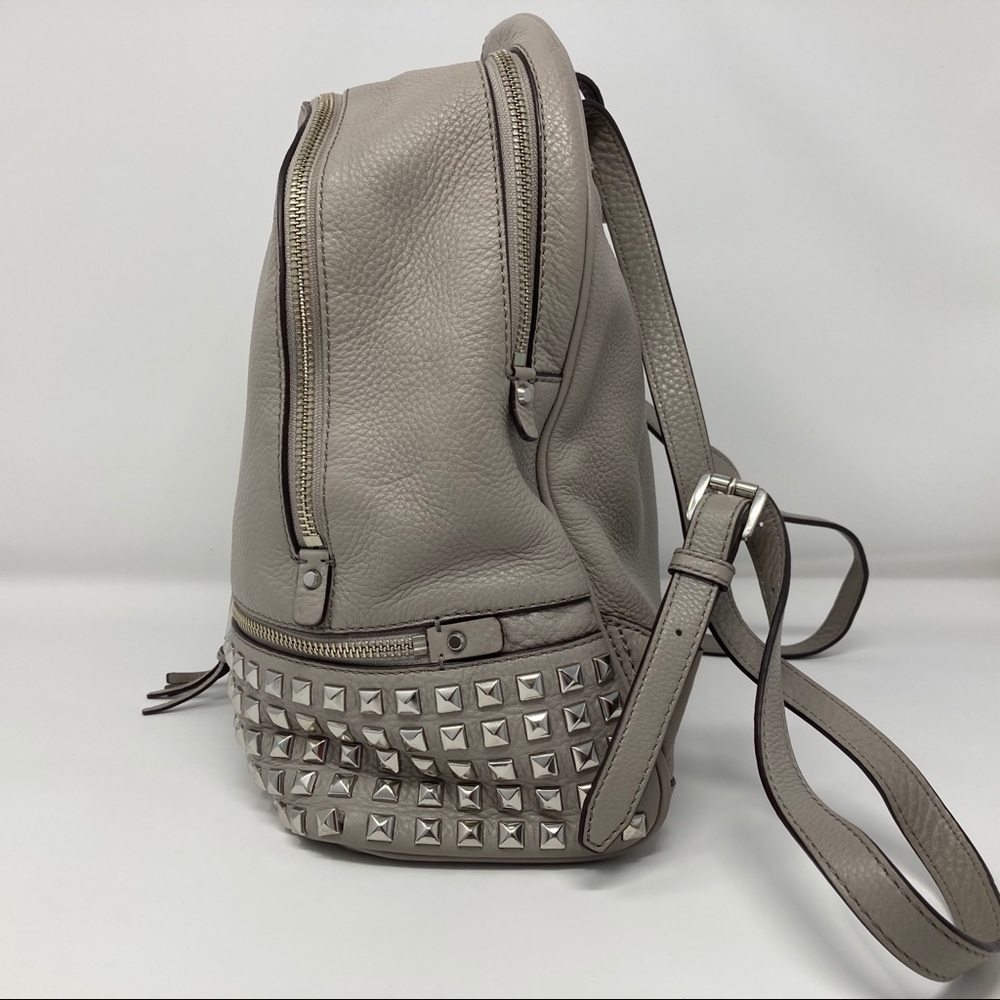 Michael Kors gray studded Rhea backpack - Picture 3 of 6